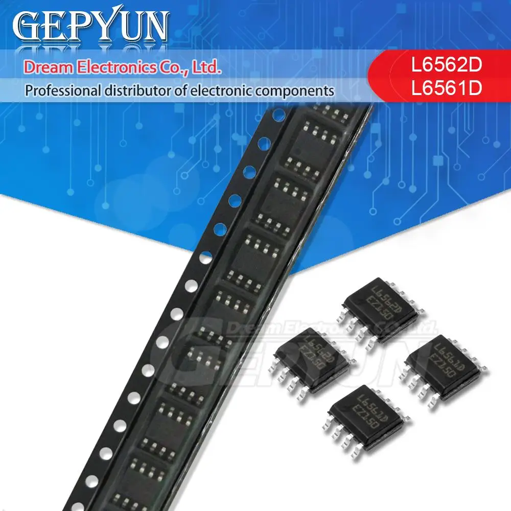 10PCS L6562D SOP8 L6562 SOP L6562DTR SOP-8 L6561D L6561DTR L6561 L6388ED L6388D L6388 L6562A L5970D L5973D SMD