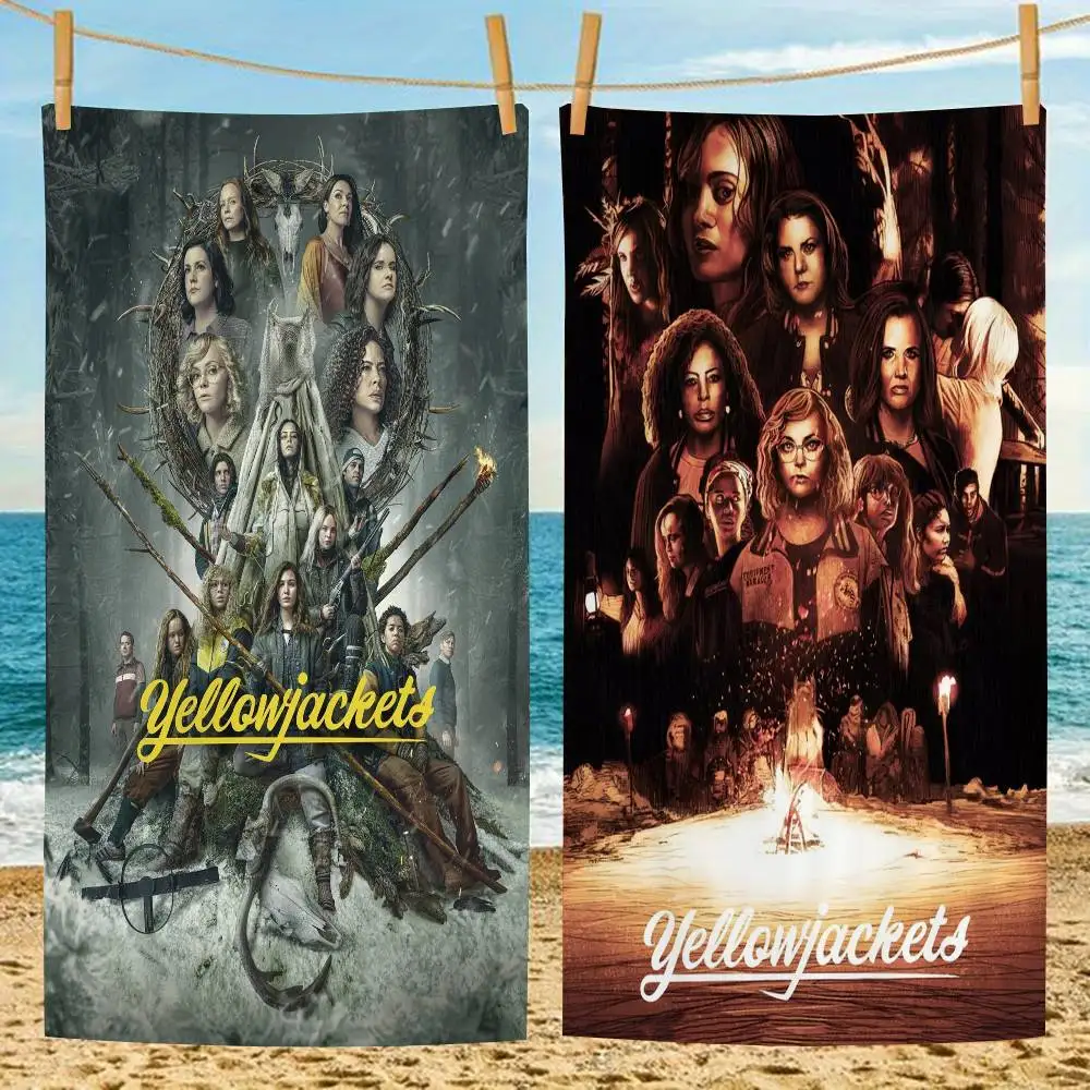 American TV Y-Yellowjackets Microfiber Beach Towel Absorbent Quick Dry Soft Yoga Swimming Resort Mountain Climbing Towel