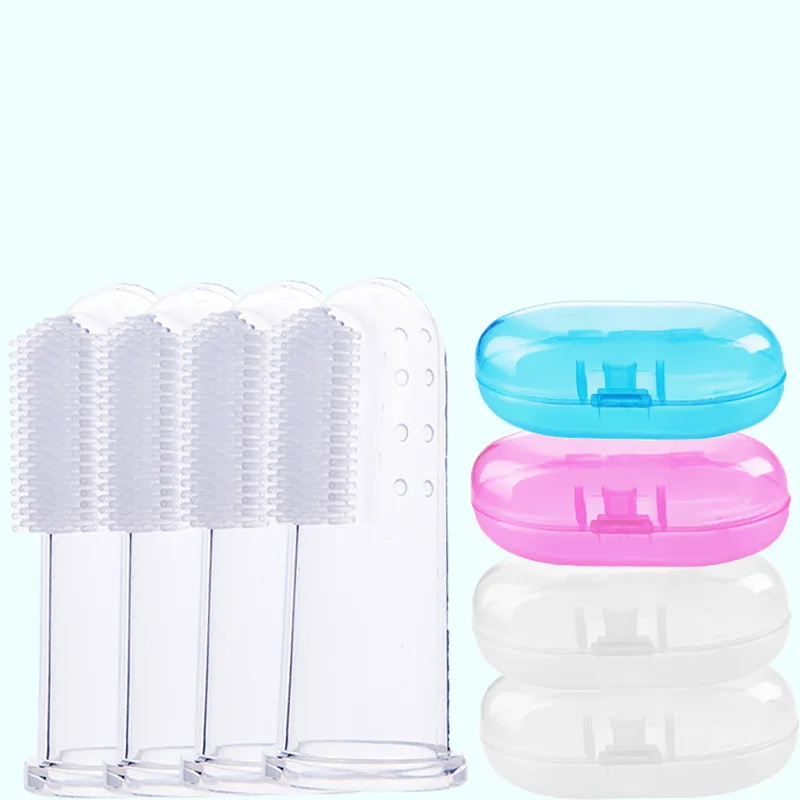 Baby Toothbrush Children 360 Degree Soft Finger Child Toothbrush Teethers Brush Silicone Kids Teeth Oral Care Cleaning