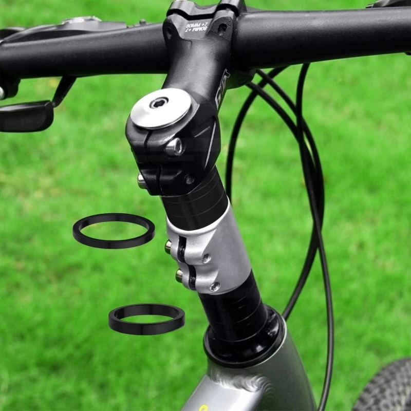 5PCS Aluminum Alloy Bicycle Headset & Handlebar Stem Spacers Set of 5MM,10MM,20MM Fit 1 1/8\