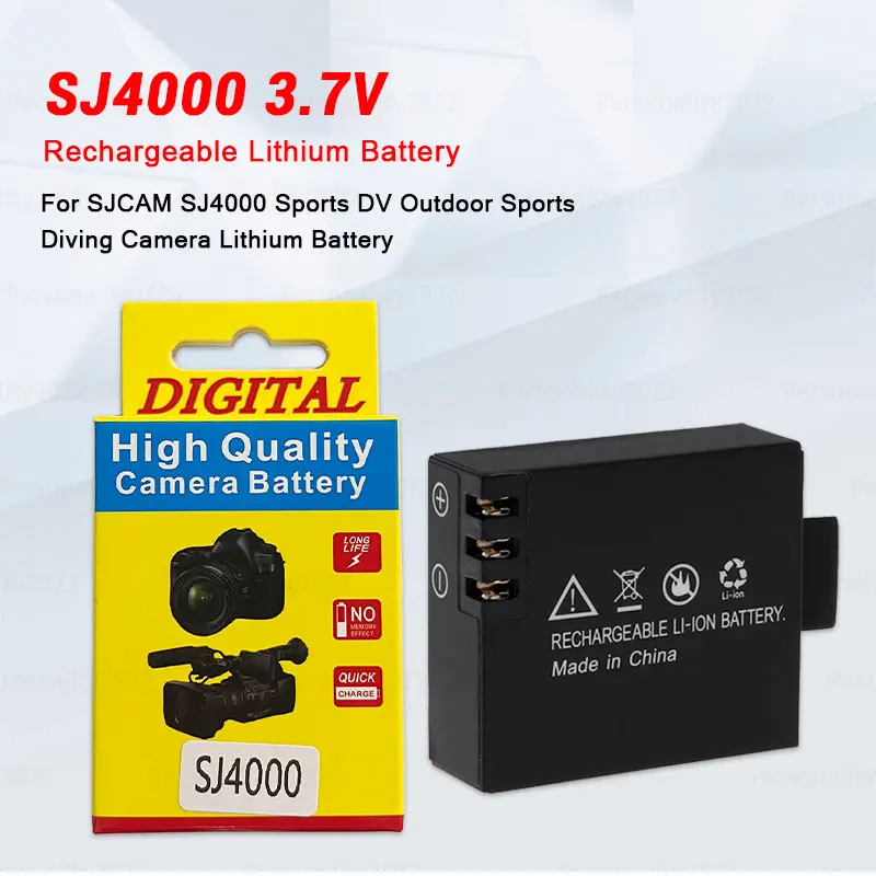 3.7V 900mAh Lithium Ion Battery for SJCAM Batteries SJ4000 SJ5000 SJ6000 SJ7000 SJ8000 SJ9000 WiFi M10 H8 H9 Sports DV Camera