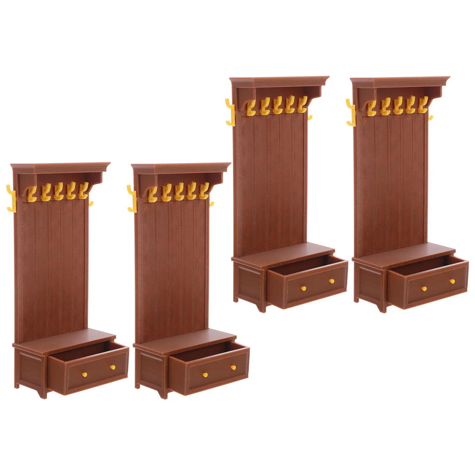 

Набор из 4 миниатюрных книжных шкафчиков с реалистичной детализацией – компактное решение для хранения и декора кукольного домика, аксессуары для миниатюрного дома