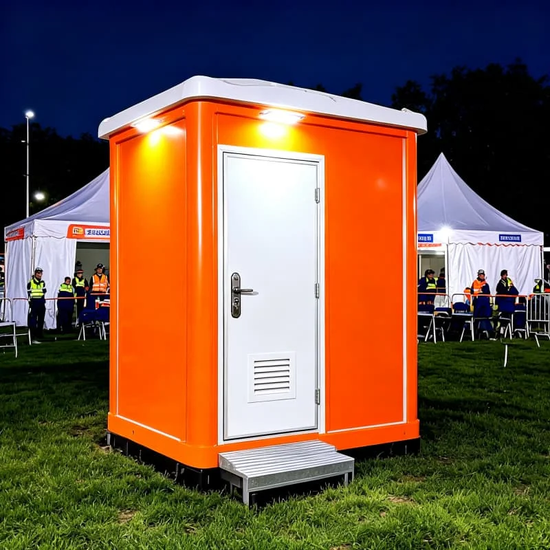 Bathroom Container 20ft Mobile Shower Toilet Unit with Sink Mirror for Camping Site Remote Work Customized High Quality