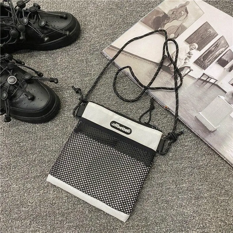 Nylon Square Bag Unisex Outdoor Sports Casual Crossbody Women's Bag Street Trend Polyester Material Zipper Opening