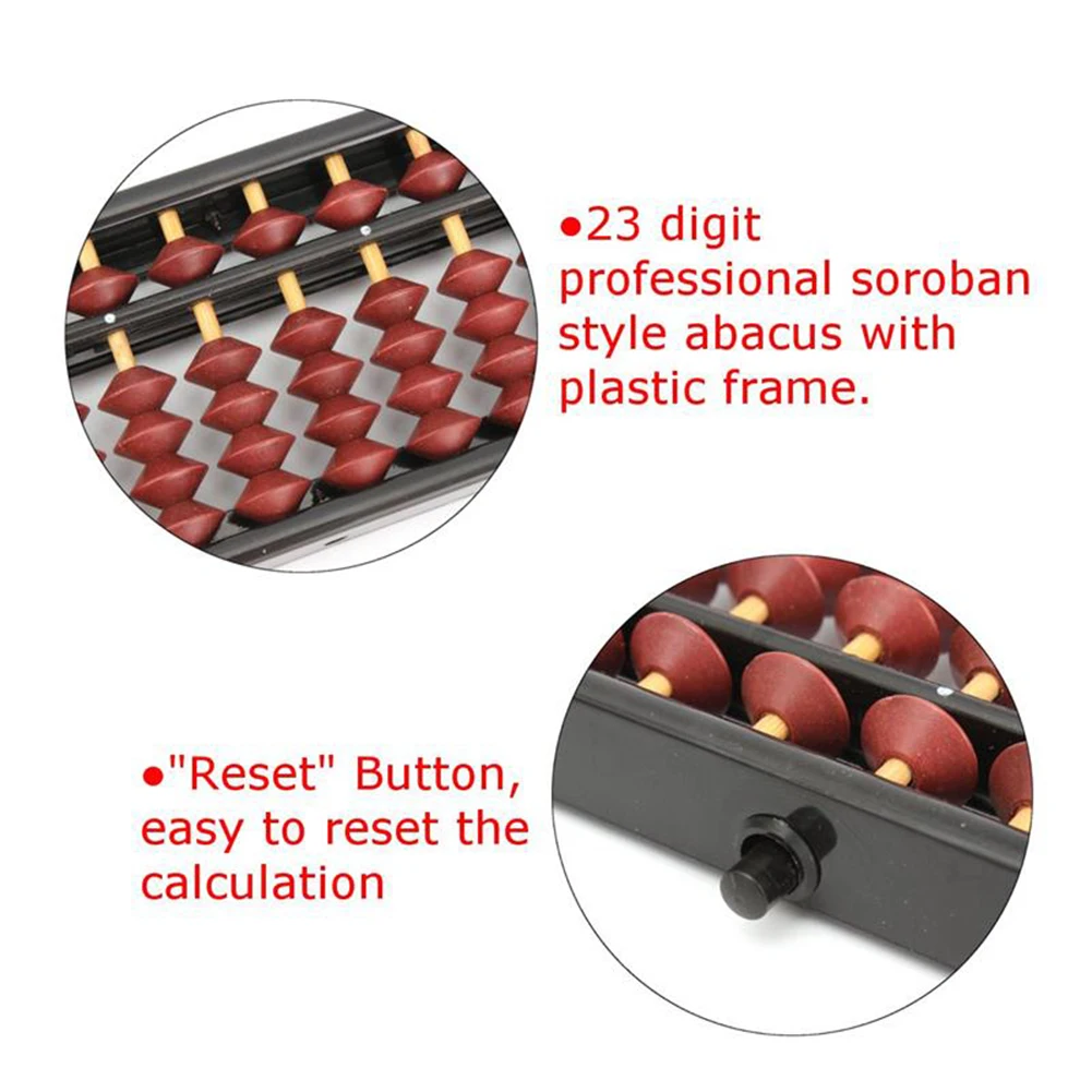 23 знака, пластиковый Abacus арифметические счеты соробан, детский инструмент для счета математики, обучающие игрушки для детей