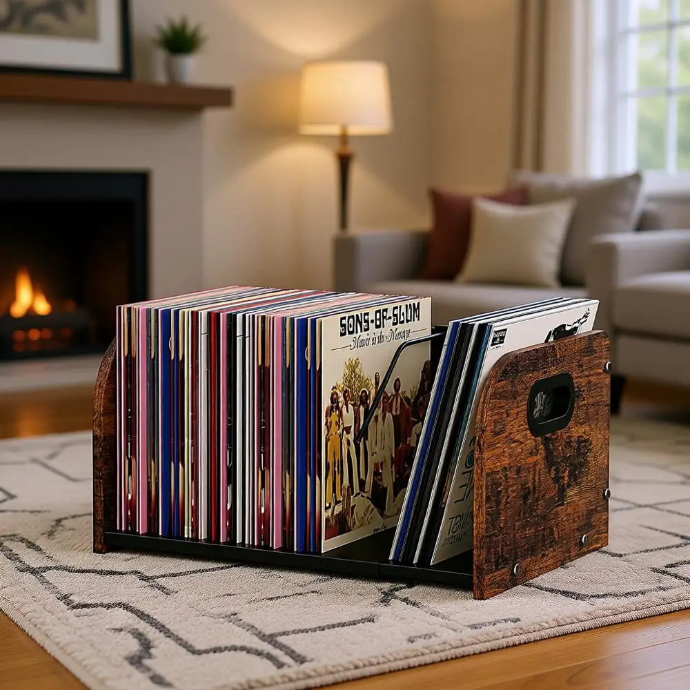 

Расширяемая подставка для виниловых пластинок с подвижными разделителями для 110 альбомов и журналов