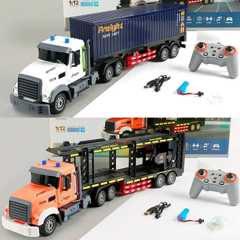 Cool Stuff Toy Car Birthday Gift-60cm Super Simulation Trailer Container Rc Truck,Remote Control Car Model,Rc Cars Toys For Boys