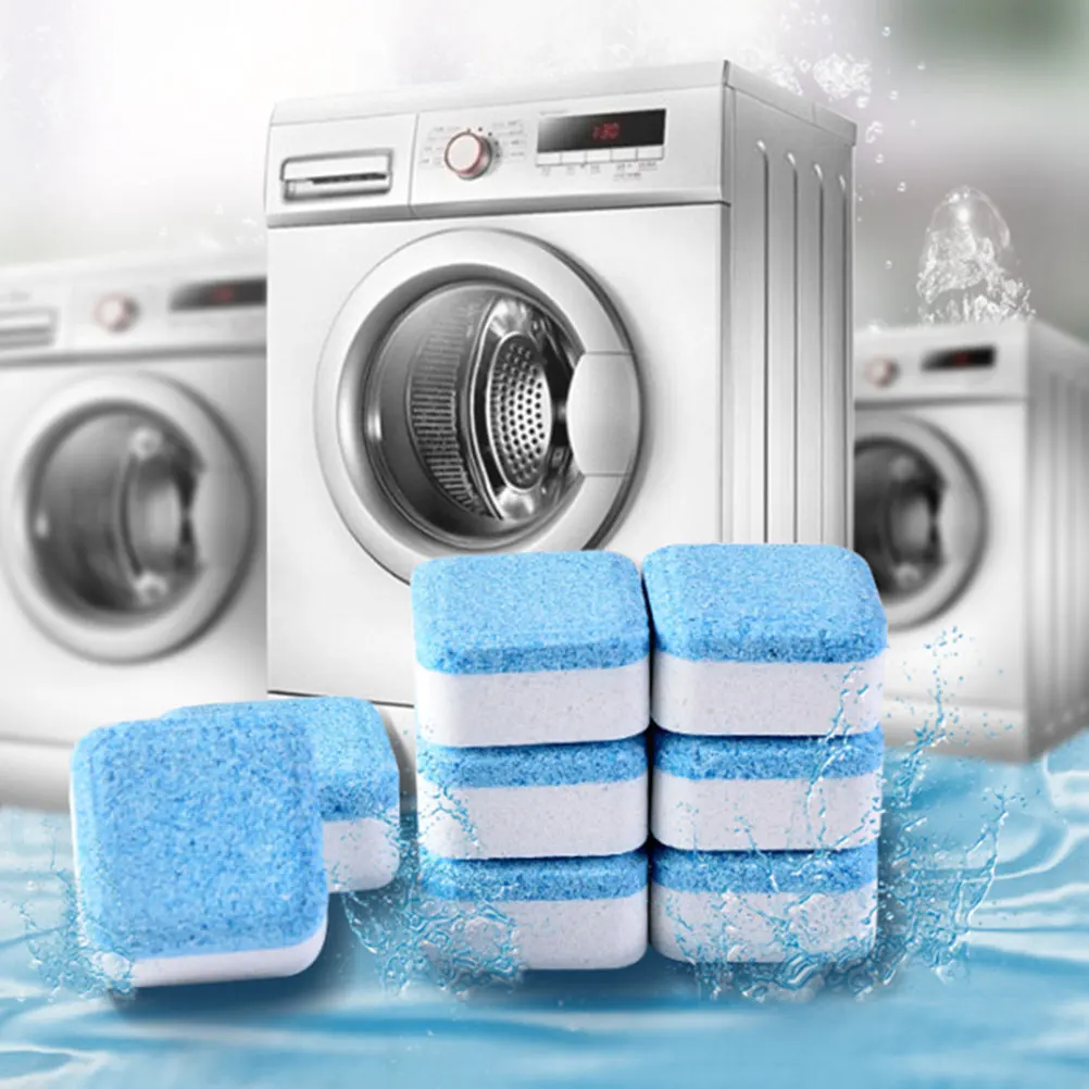 

12PCS Tablets Washing Machine Effervescent Tablets Cleaner Laundry Deep Cleaning Remove Odor Decontamination Tablets