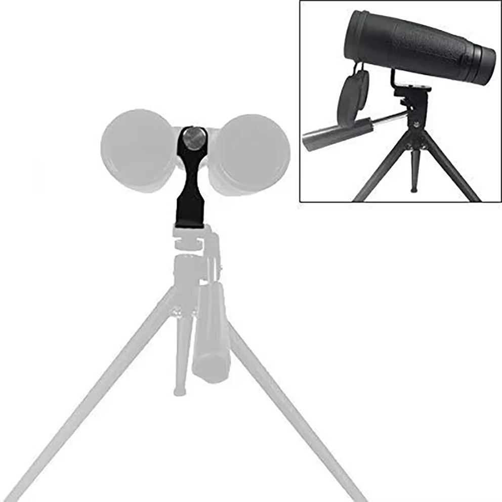 Suporte adaptador de tripé binocular de metal completo tipo L para câmera de tripé binocular e minocular suporte de 1/4 furos, rosca 1/4-20