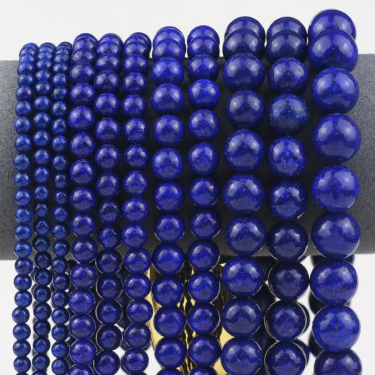 4/6/8/10/12mm Lapis Lazuli Spherical Bead Natural Stone Blue Loose Beads For Jewelry DIY Bracelets Earrings Pendants Accessories