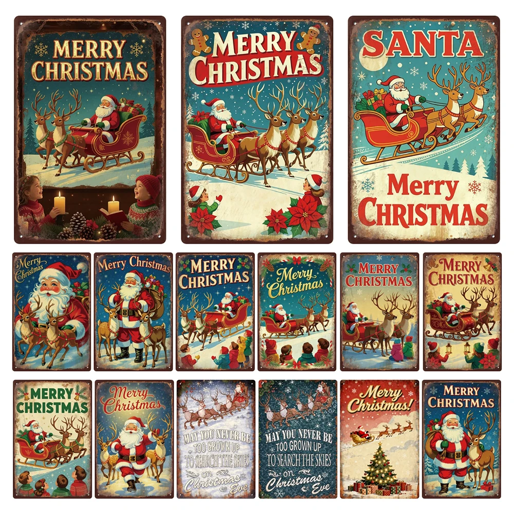 [ Kelly66 ]  Merry Christmas  Art Tin  Poster Metal Sign Bar Decor Painting 20*30 CM Size Dy245