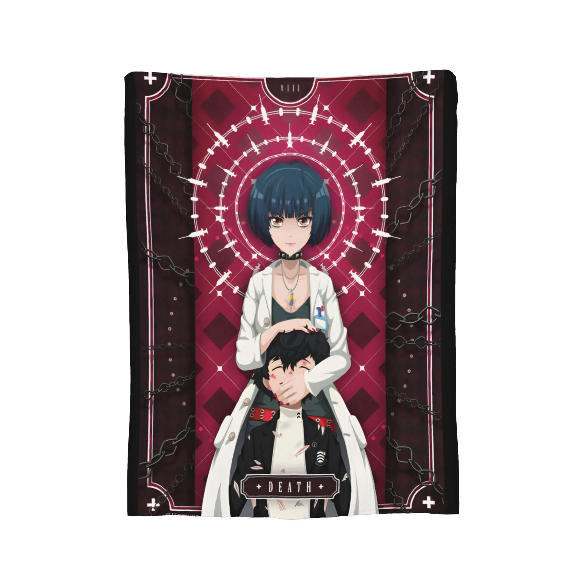 Persona 5 Clinical Trial  Blanket Flannel Summer Air Conditioning  Breathable Throw Blanket for Home Office Plush Thin Quilt
