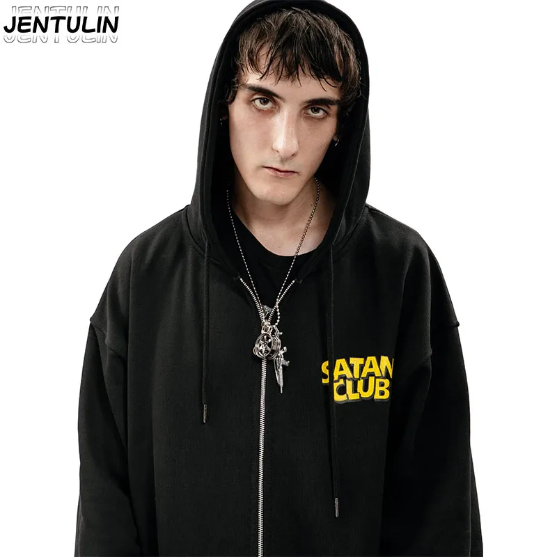 

Fashion Casual Male Outfit Sportwear Loose Fit Men Clothing Zipper Hoodies Autumn Winter Men's New Long Sleeve Hooded Sweatshirt