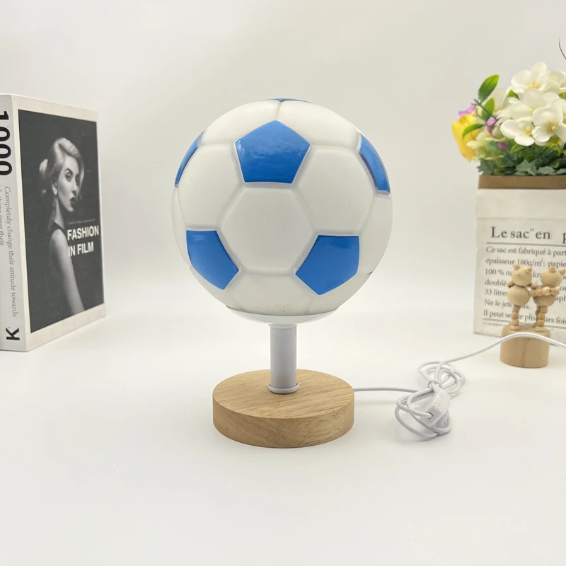 bola de futebol forma criativa usb table lamp decoracao do quarto modern desk lamp luzes led para o quarto decoracao de casa 01