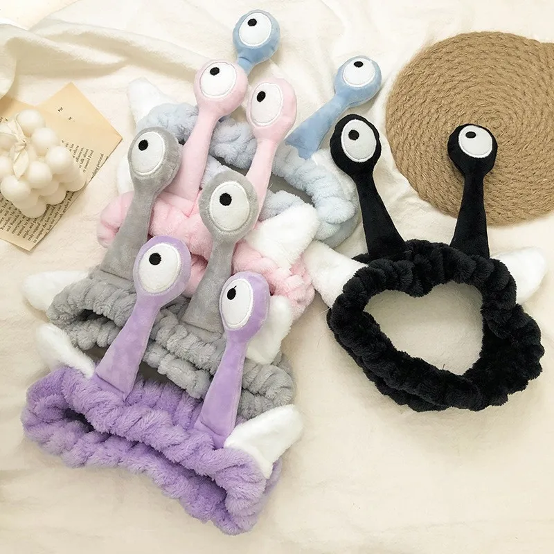 

Korean Style Plush Wash Hair Band Cute Snail Funny Creative Hair Band Hair Clip Anti slip Makeup Press Hairband Hair Accessories