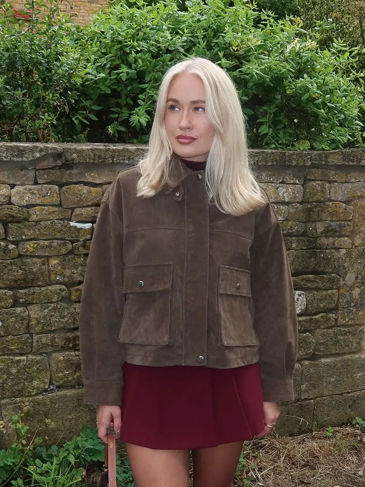 

HH Female Street Fashion Autumn Coats Long Sleeves Solid Lapel With Pockets Buttons Zipper Women's Casual Bomber Jackets