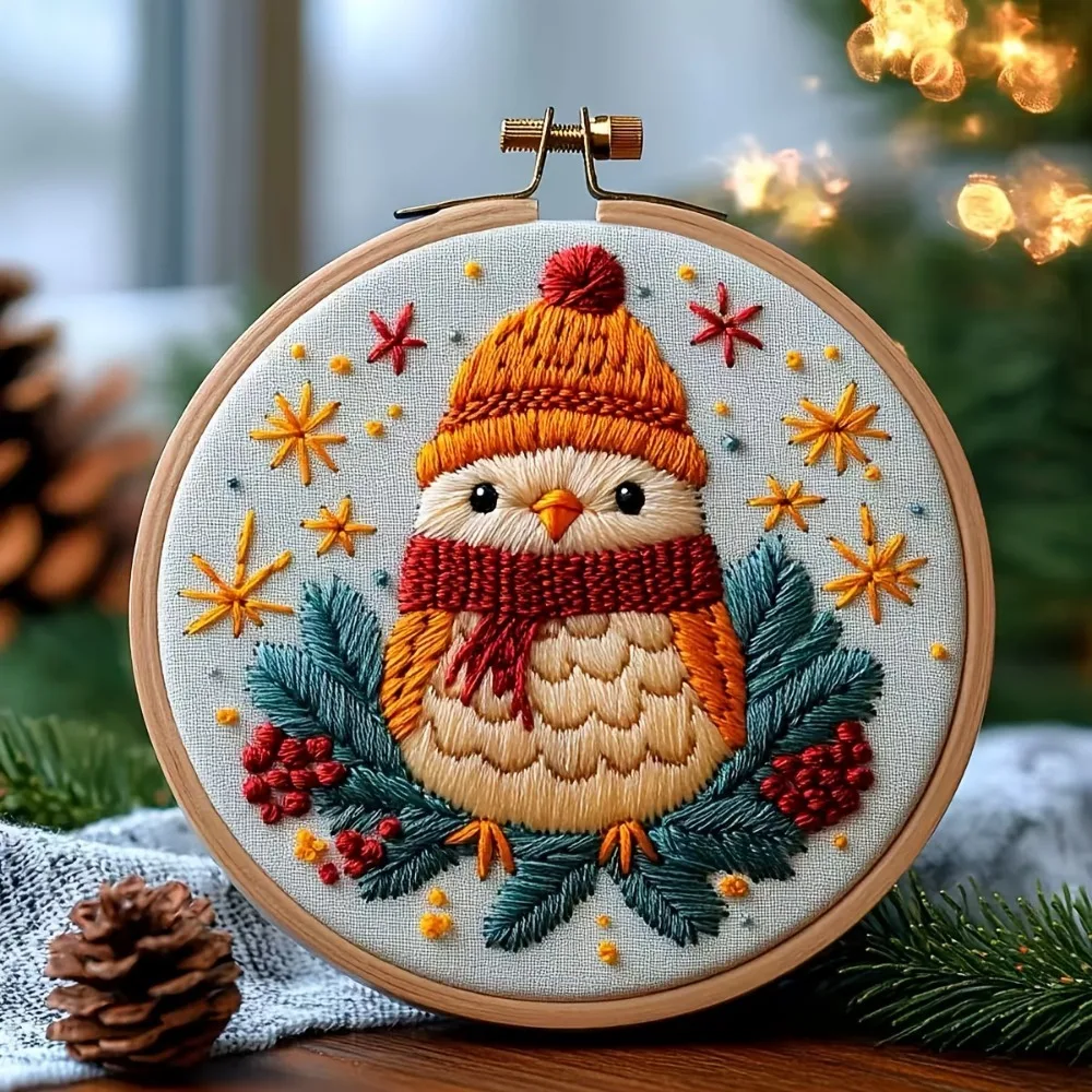 1-Weihnachtliches handbesticktes Materialpaket ist ein DIY-Materialpaket, das für Anfänger geeignet ist. Es verfügt über eine Reihe von Materialbausätzen – Detail 5