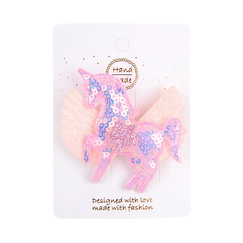 

8Pcs Unicorn Hair Clips Glitter Fashion Hair Ornaments Party Wedding Hairpin Unicorn Hairpin