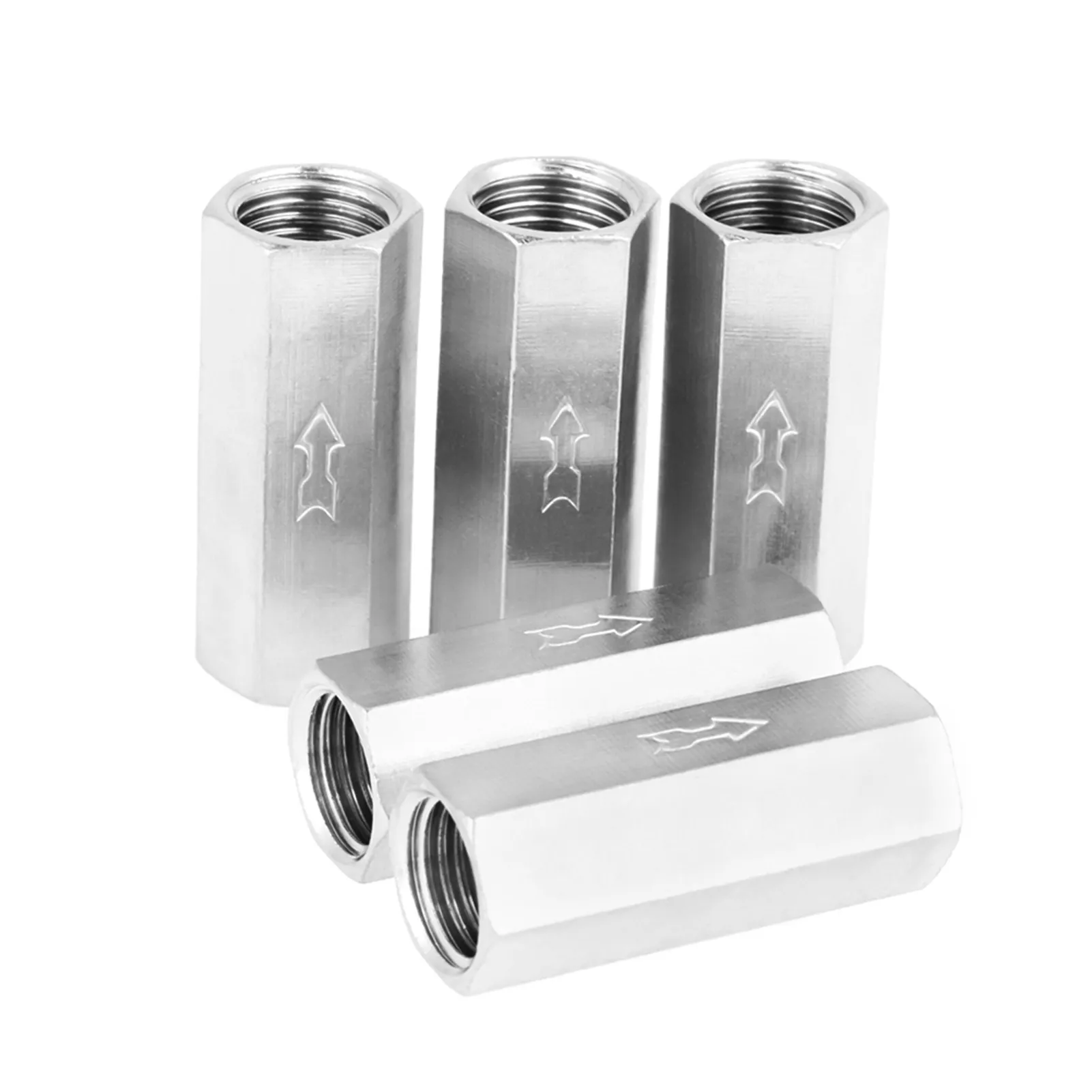 1/4'' Air Check Valve, 5pcs Copper 1/4'' Female Threaded Full Port One Way Air Check Valve Accessory