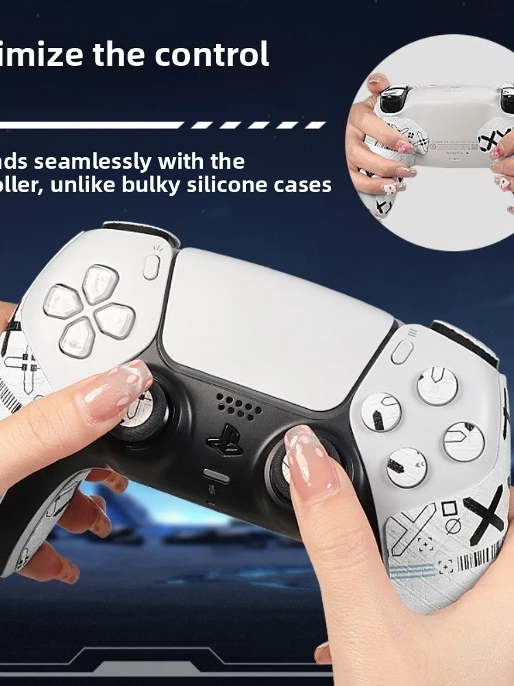 Nowe naklejki na gamepad PU, poprawiające przyczepność, ochrona, nakładka na gamepad, pyłoszczelna, łatwa aplikacja, folia na kontroler do PS5 — zdjęcie produktu 7