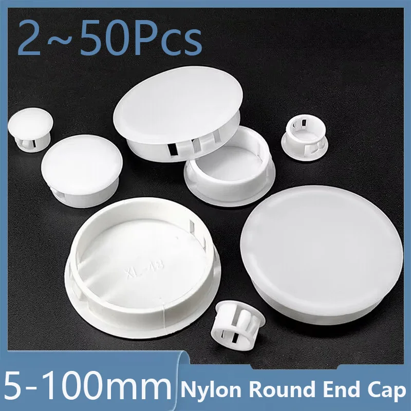 White Plastic Hole Plug Snap On Plug Furniture Door And Window Decoration Dust Cover 5mm~100mm