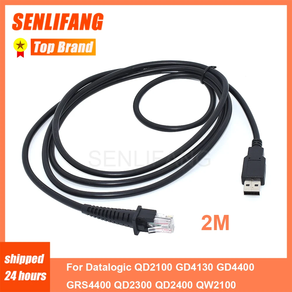 New Barcode Scanner Cable For QD2100 GD4430 GD4400 GPS4400 GPS4490 Datalogic 2M USB Cable 90A052065