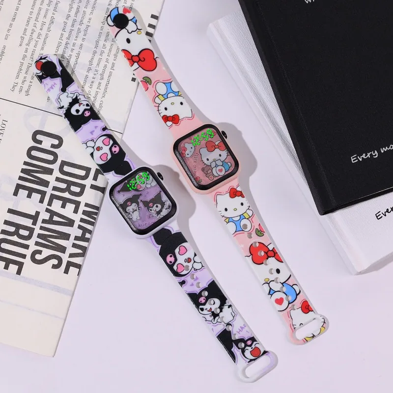 

Holiday Hello Kitty Children Watches Girls Children's Electronic Sport Watch Fashion Digital Watch Women Student Holiday Gift