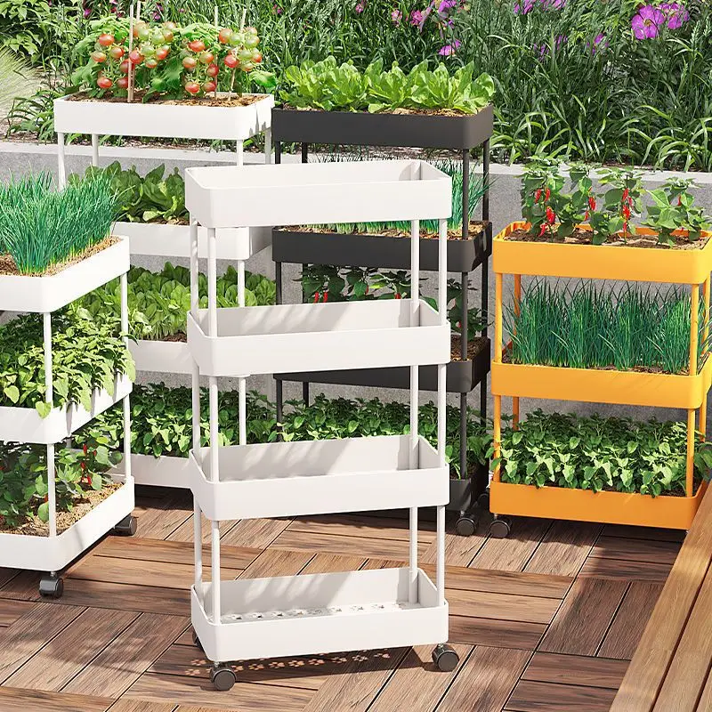 Multi Story Vegetable Planting Equipment on the Balcony Three-dimensional Combination Special Box Top Floor Vegetable Rack Plant