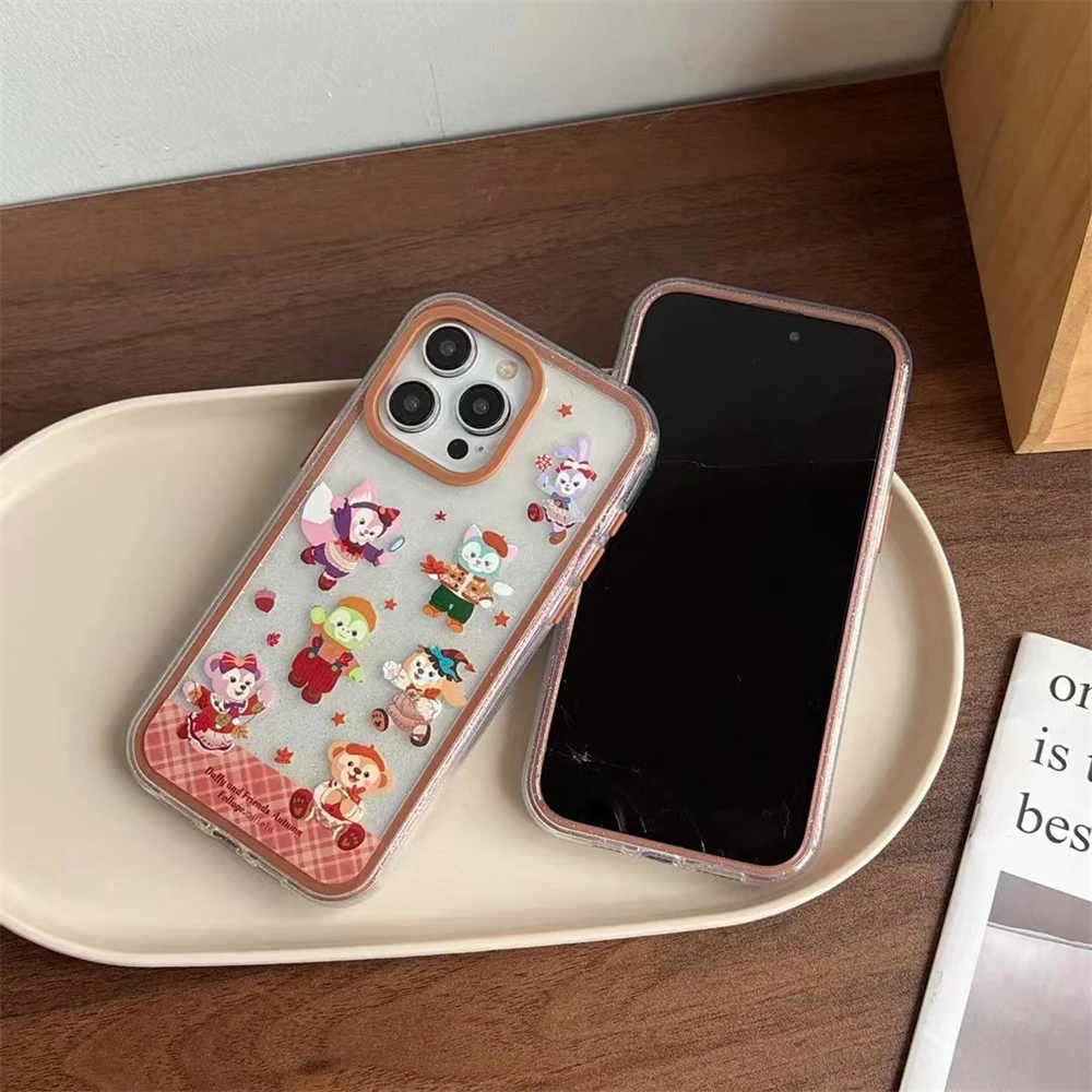 Stellalou Duffy LinaBell Cute IMD Phone Case For iPhone 13 14 15 16 Pro Max 15Pro 16Pro Protective Cover