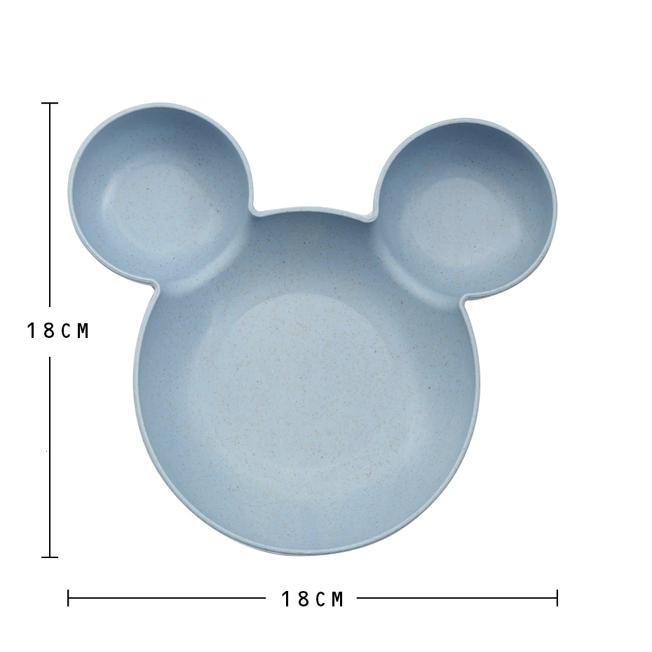 Kid Cartoon Mouse Mickey Bowl Dishes Lunch Box Kid Baby Children Infant Baby Rice Feeding Bowl Plastic Snack Plate Tableware