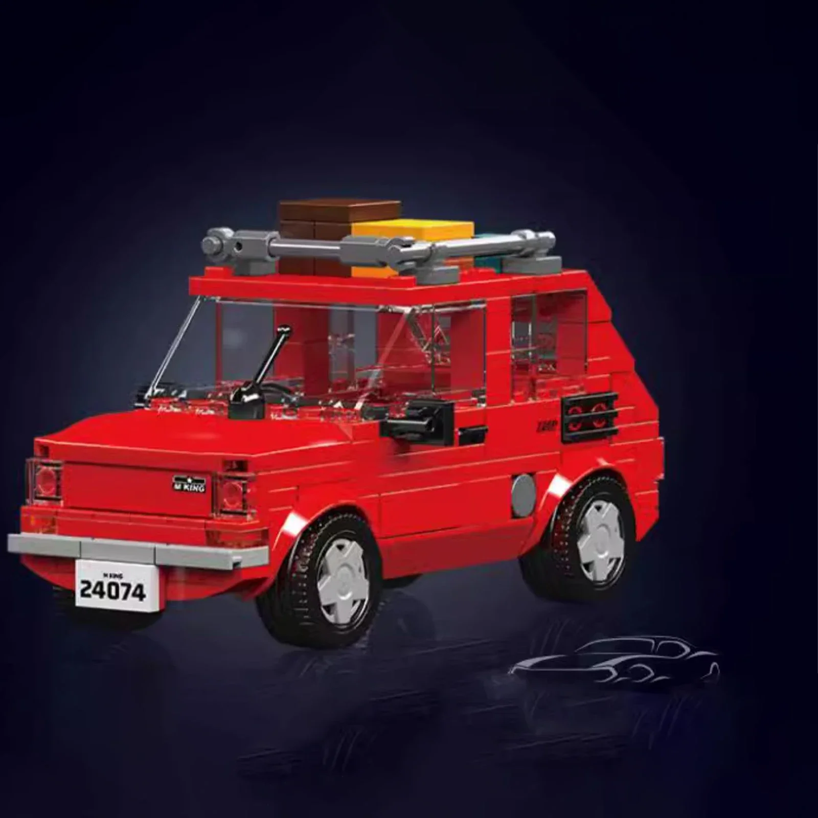 Mould King 24074 No.Fiat 126P blocs de construction d'aventure en plein air Mini voiture camping-car Van modèle enfants assemblage Puzzle jouet cadeau d'anniversaire