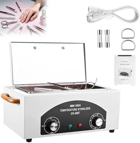 

Высокотемпературный автоклавный стерилизатор 1.5 л, 110 В, очиститель для маникюрных инструментов с таймером