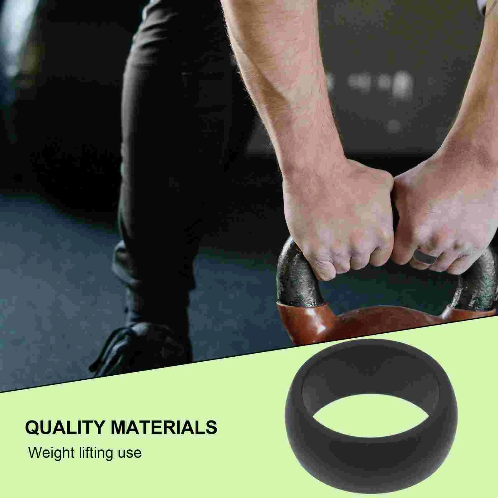 4 PCS Mens Silicon Rings Silicone Finger Wedding Protector Strap 2.3X2.3X0.7CM Protective Covers Black Silica Gel Sports Man