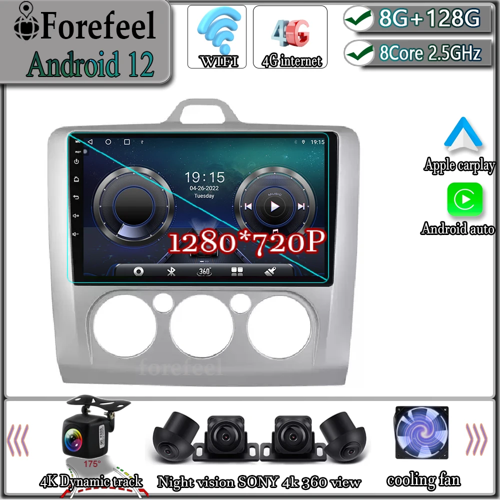 

Android 12 For Ford Focus EXI MT MK2 MK3 2004 - 2011 Multimedia Navigation GPS Video Autoradio Player Car Stereo Carplay Monitor