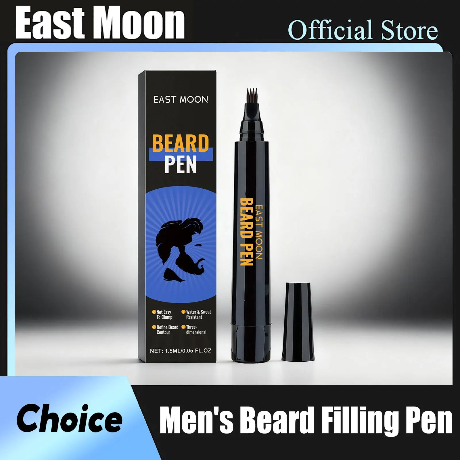 이스트 문 맨스 비어드 필링 펜 무지방 지속 보습 건조 특별판 글래머 기프트 콧수염 컬러링 펜