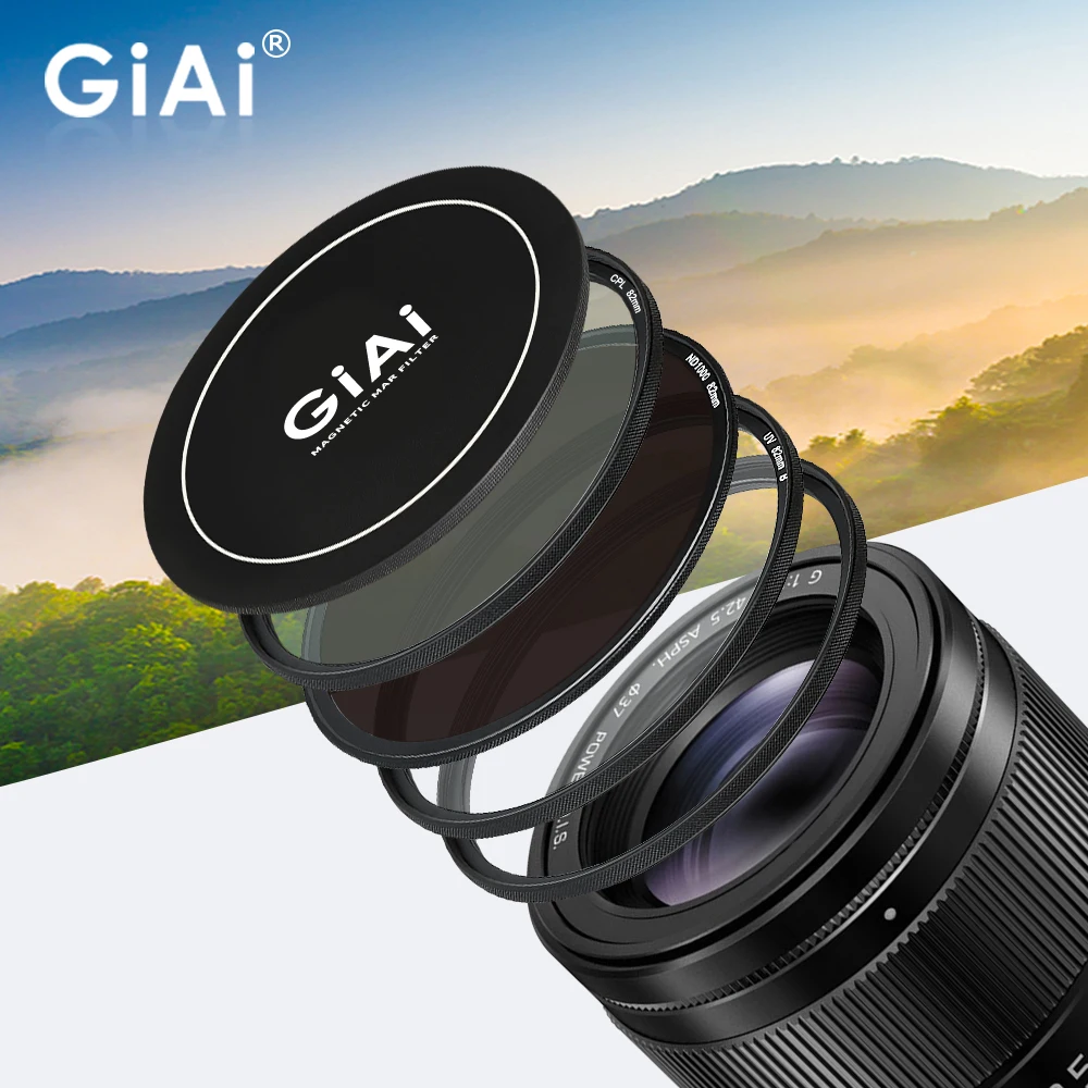 Magnetic Lens Filter Set 77mm Camera Polarizing Filter with Nano Coating UV CPL ND Filters