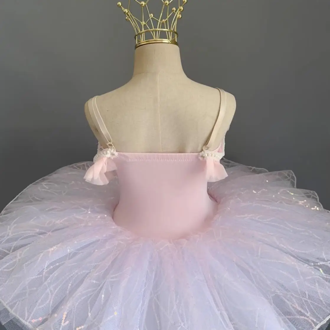 Grünes Pailletten-Ballettkleid für Kinder, professionelles Ballett-Tutu für Mädchen, Aufführungskleidung, Ballerina-Ballettkleid für Erwachsene, Tanzkleidung