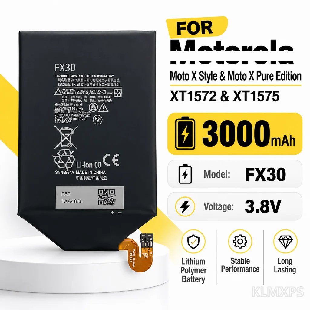 3000mAh Li-ion Replacement Battery FX30 For Motorola Moto X Pure Edition / X Style / X+2 XT1570 XT1575 XT1572 Mobile Phone