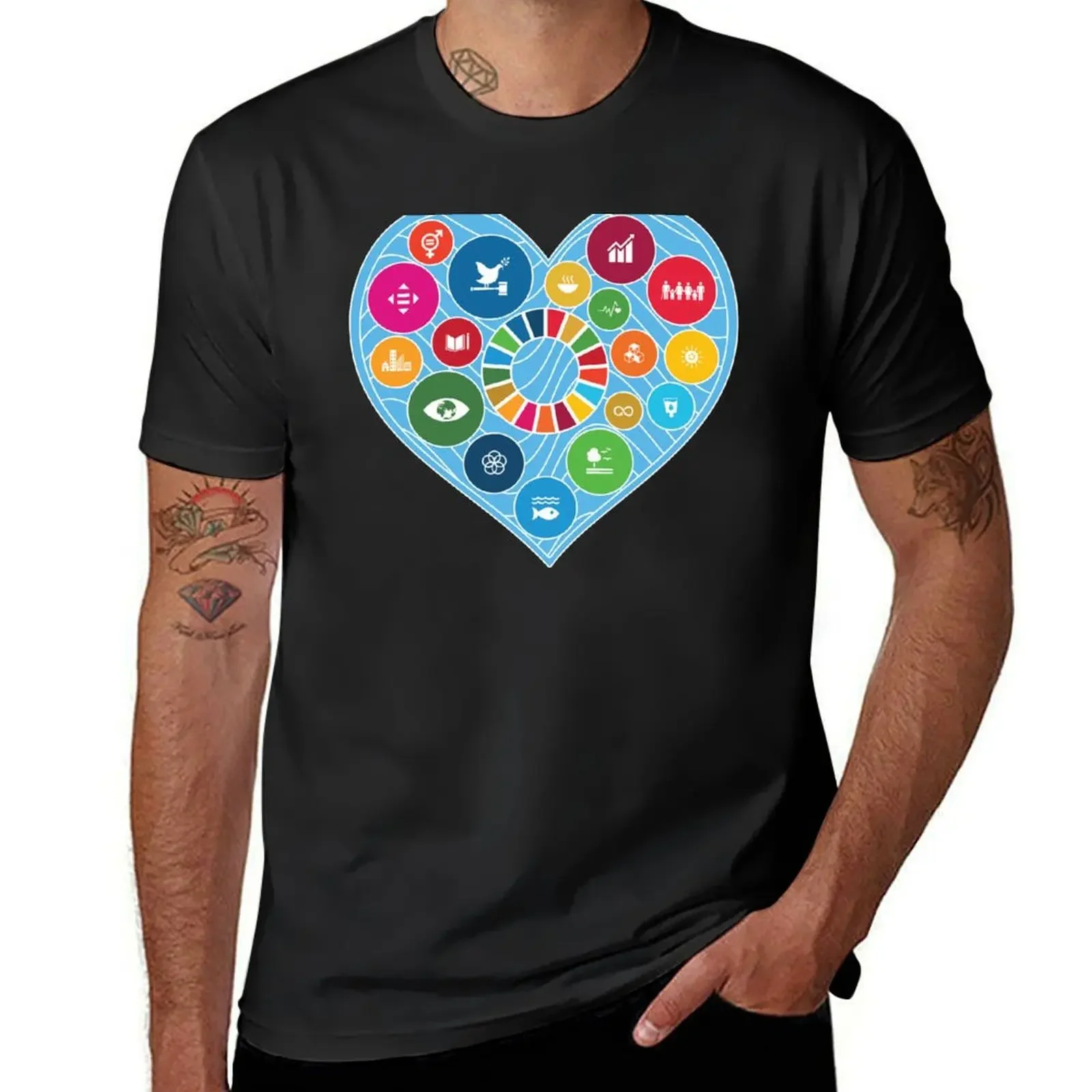 Love Sustainable Development Goals SDGs 2030 T-Shirt anime tshirt Aesthetic clothing cheap stuff mens workout shirts