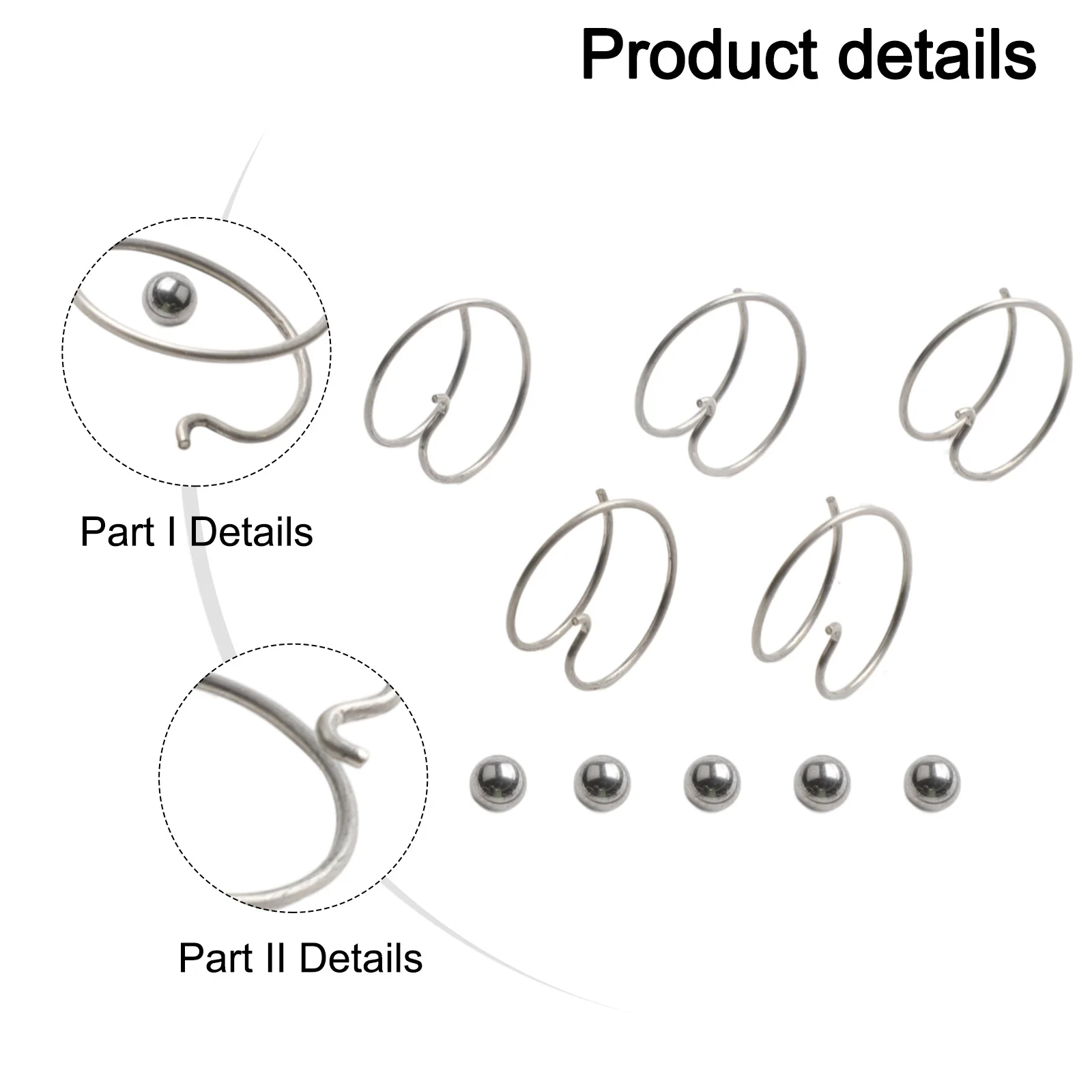 

High Quality Practical Brand New Spring Steel Ball N078434 5 Set DCF885 DCF886 DCF887 For Impact Driver Repair