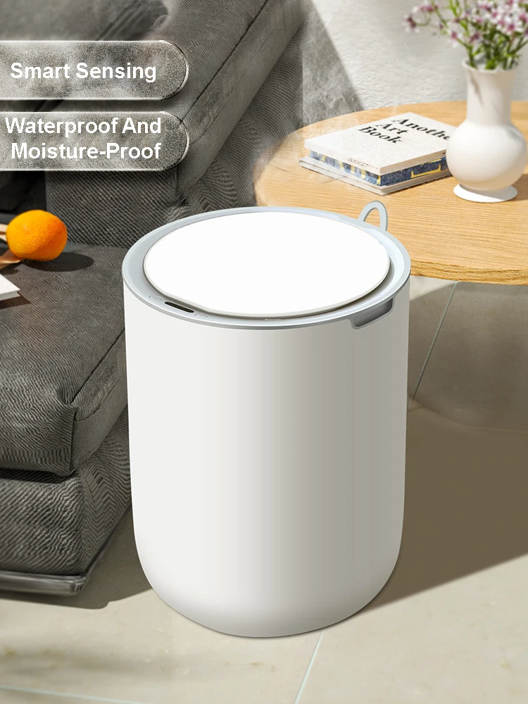 Light Luxury Smart Garbage Bin Sensor Trash Can Induction Kitchen Bedroom Toilet Automatic Waterproof Bucket Lid Storage Tool