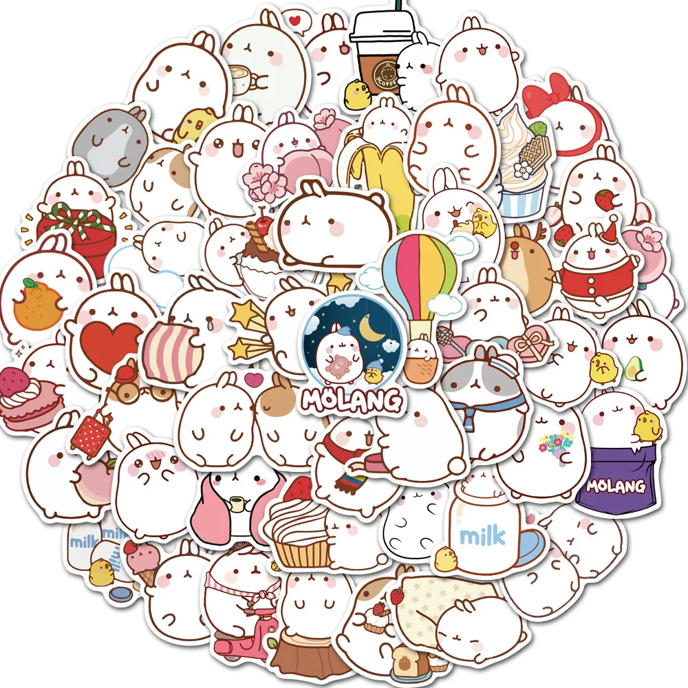 50pcs Hello Kitty Sticker Toys for Girls Kawaii Stickers Cute Sticker Pack Sanrio Stickers Laptop Skin Kuromi My Melody Sticker