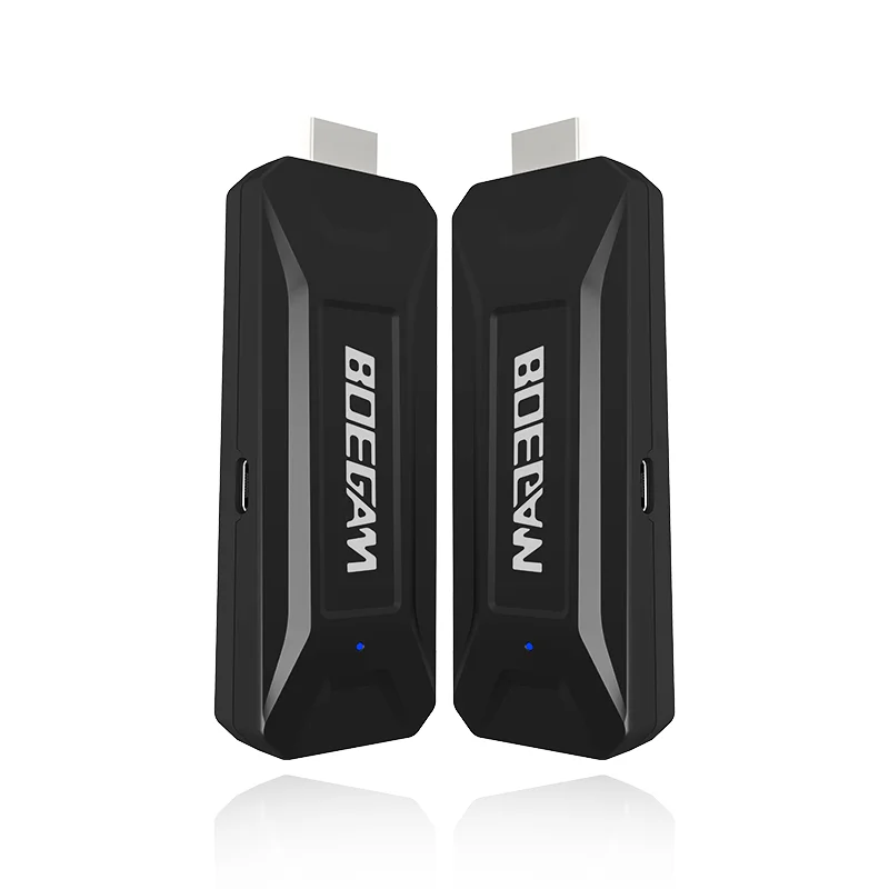 نظام عرض لاسلكي فردي/شاشة مزدوجة 4K، جهاز استقبال متعدد، لا حاجة إلى سائق، نطاق لاسلكي 50 مترًا