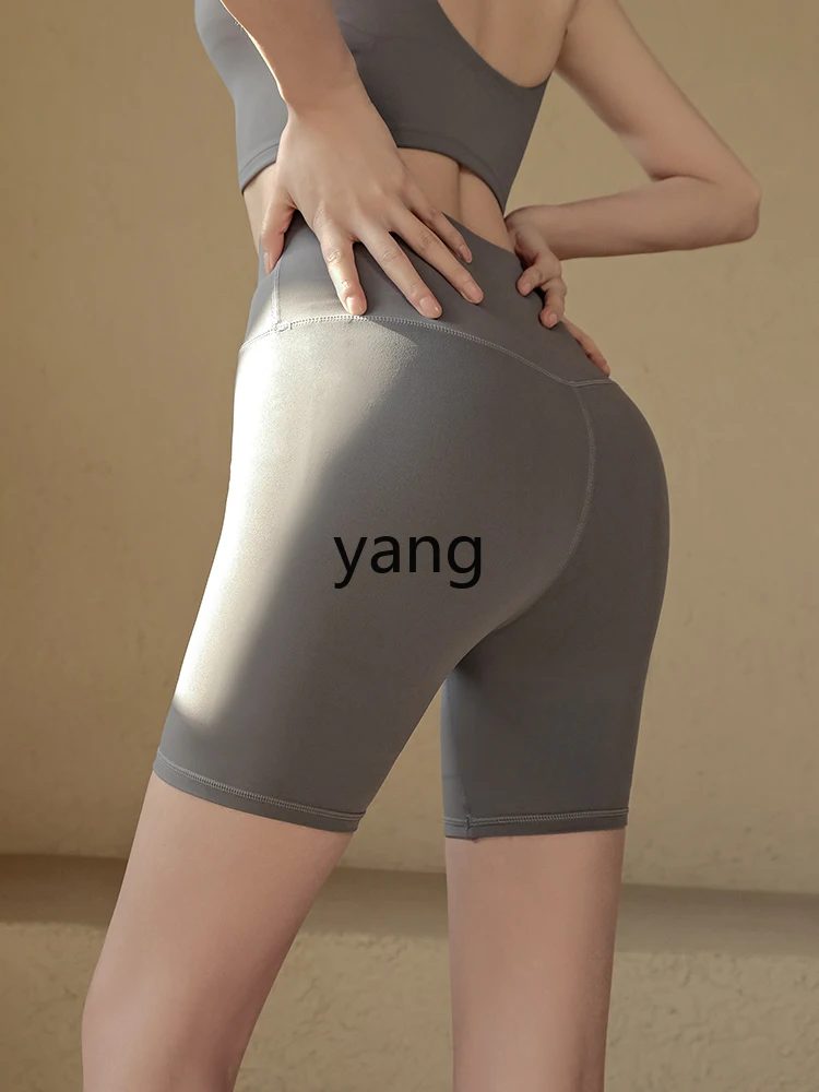 CX summer high waist hip yoga pants running training cycling pants elastic four-quarter fitness pants