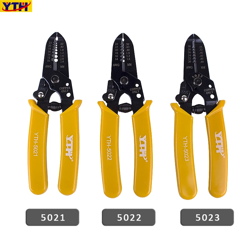 Multifunctional Electrician Pliers Wire Stripping Crimping Wire Stripper Side Cutters Stripper Hand Tools Yellow DIY Tools