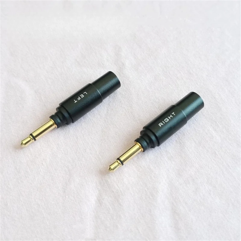 

1pair All-Copper Gold-plated Earphone Pin Male Audio Plug for Yamaha/YH-5000SE Flagship Headphone Connector Black 5.0mm hole