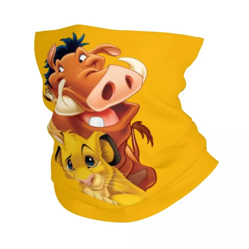 Bandana personalizada del Rey León Simba para mujer, calentador de cuello a prueba de viento, bufanda facial para senderismo, diadema de polaina de película de dibujos animados, Invierno