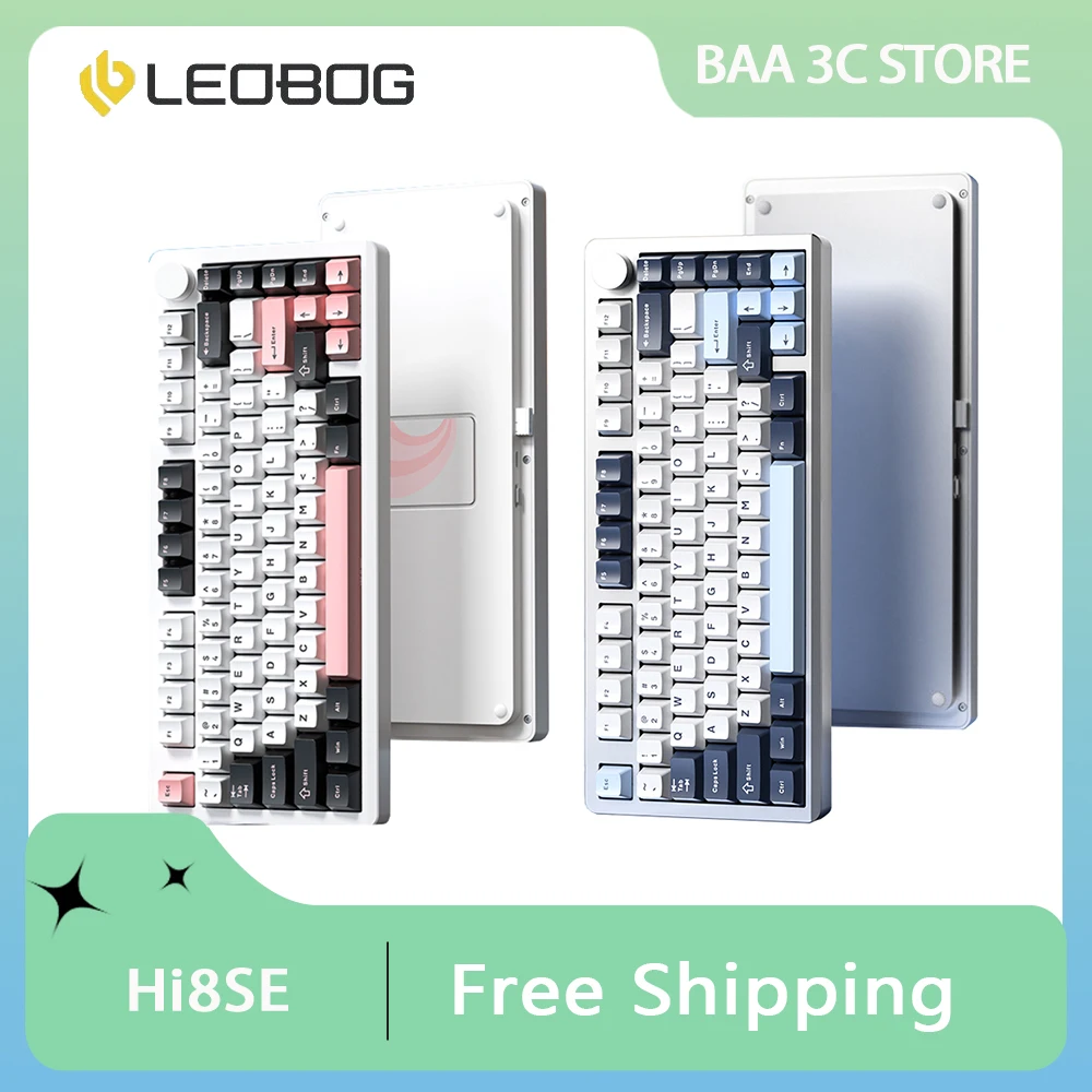 leobot liga de aluminio personalizado rgb teclado mecanico hot swap gasket gaming keyboard mode hi8se pc acessorios 01