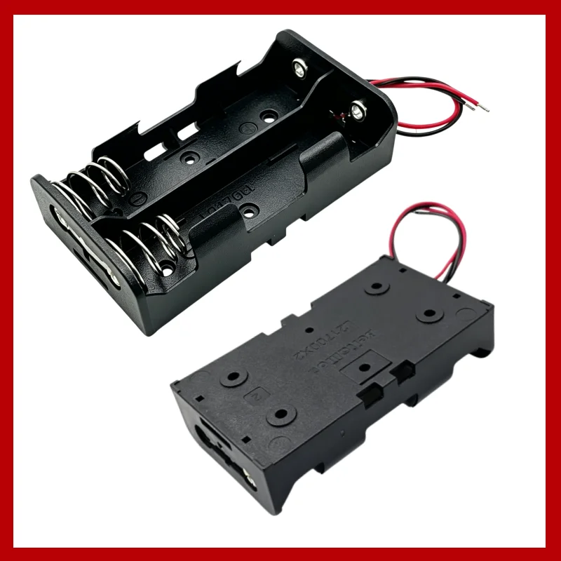 21700 Lithium Battery Box Welding-Free 3.7V Base 1/2/3/4 Series Parallel Slots Optional PCB Pins, Leads and Wiring Terminals