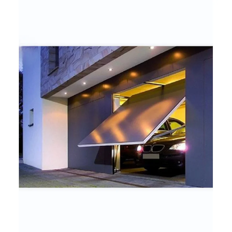 

Stunning modern automatic aluminum vertical slatted grid fence garage door